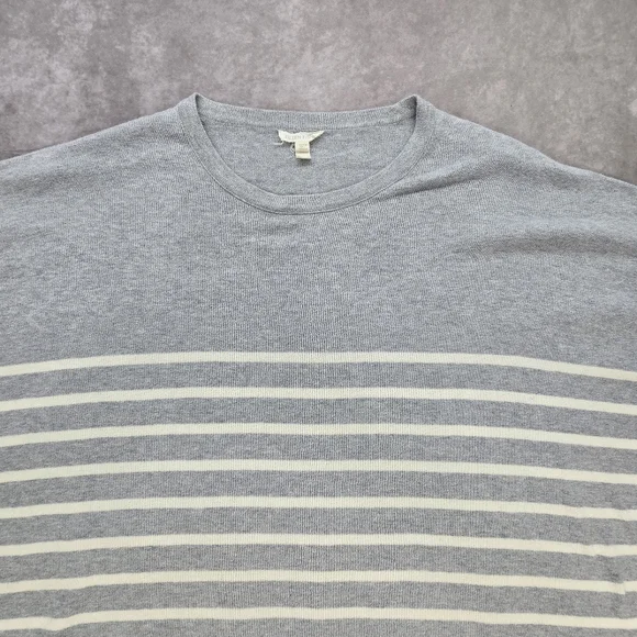 Eileen Fisher Organic Cotton Striped Short Sleeve Sweater - Picture 3 of 11